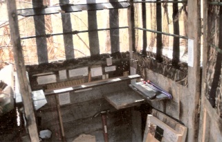 Inside crow blind